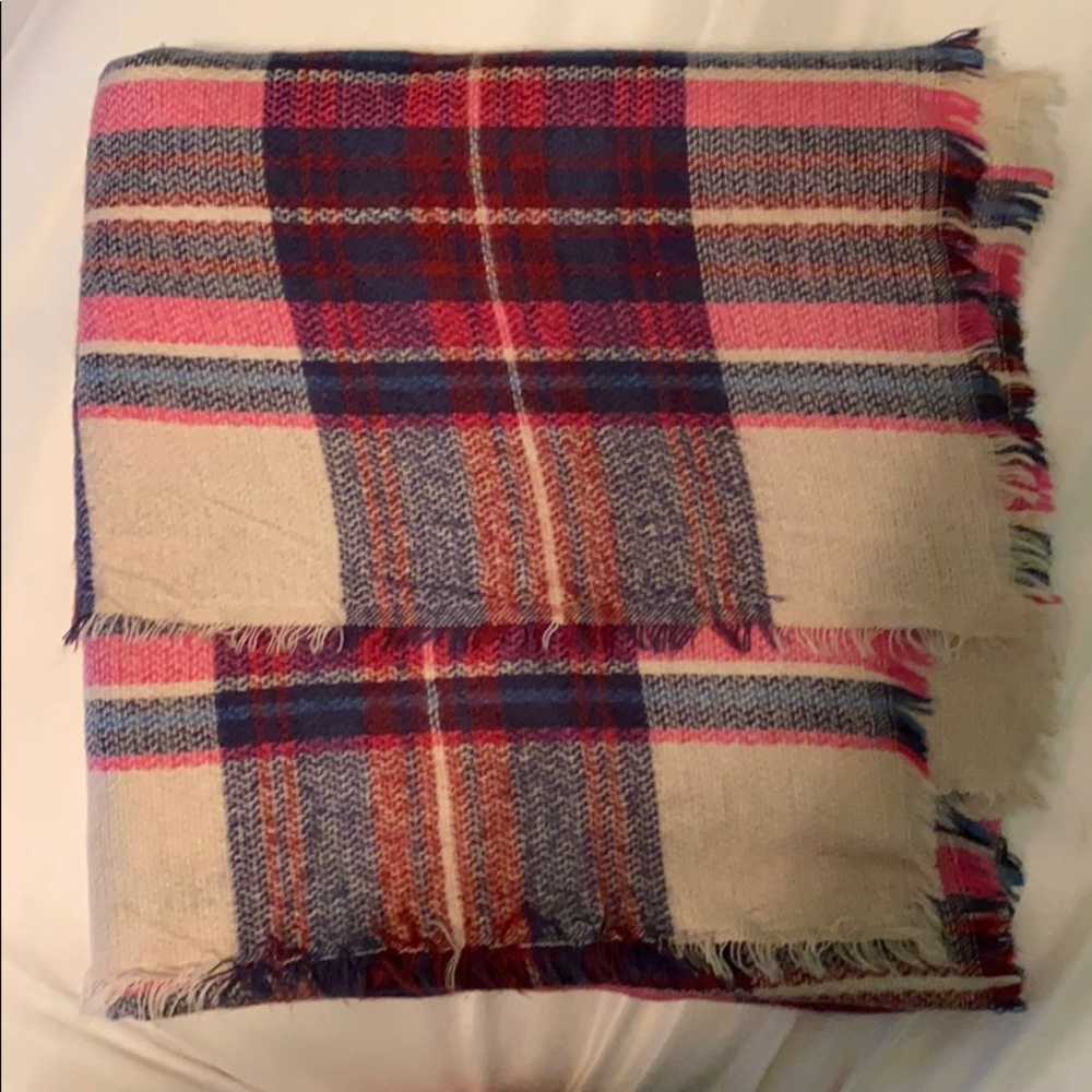 Plaid blanket scarf!